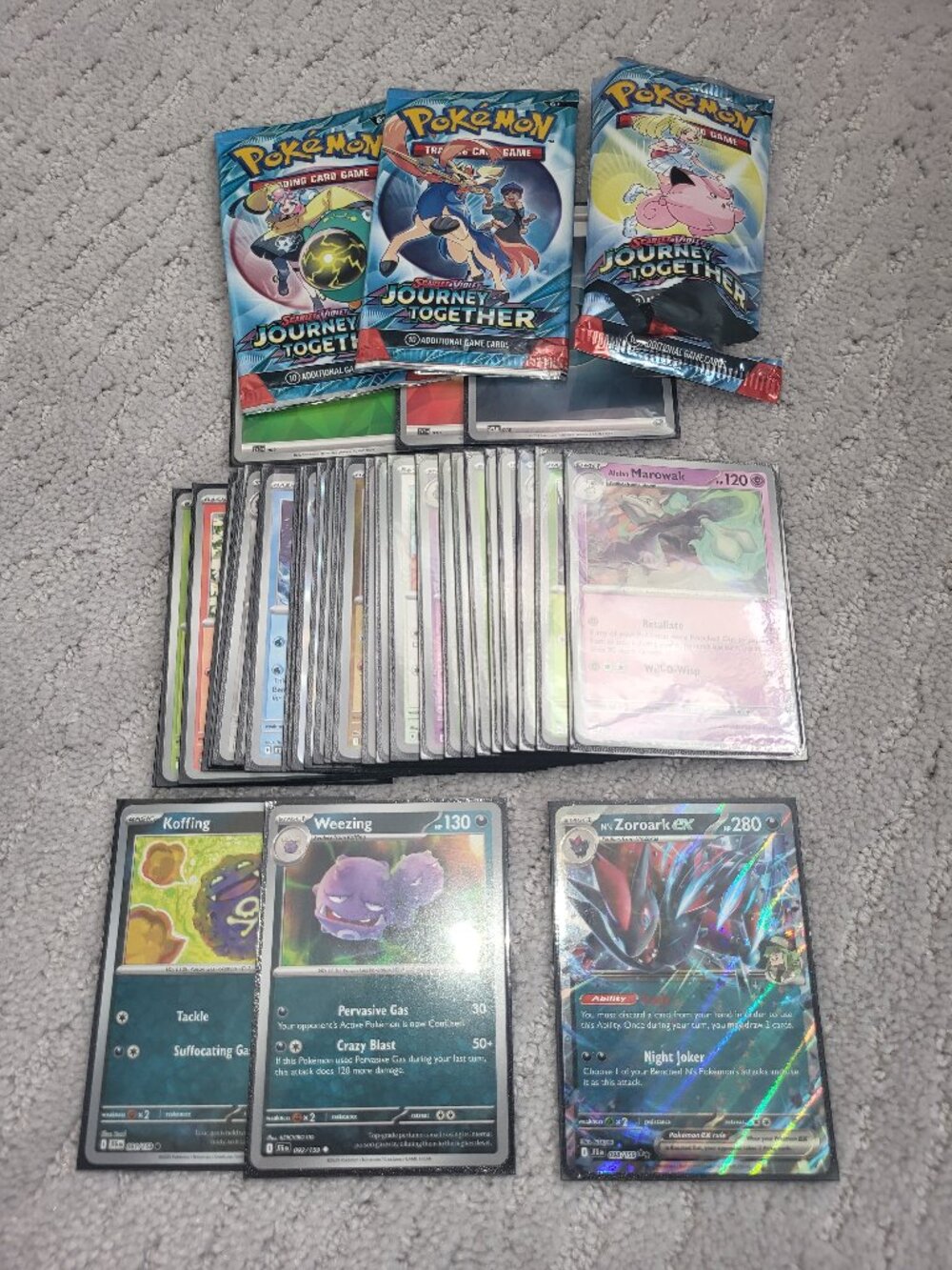 Pokémon SV09 Journey Together OPENED Booster Packs